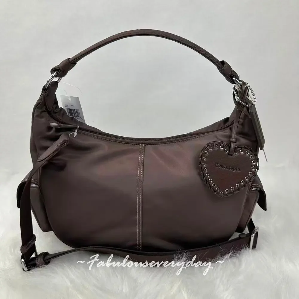 Coach Cargo Shoulder Bag Crossbody In rPET/Silver/Maple CDU54 NWT
